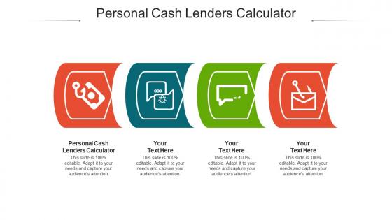 Personal cash lenders calculator ppt powerpoint presentation icon designs download cpb