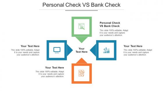 Personal Check Vs Bank Check Ppt Powerpoint Presentation Layouts Background Cpb