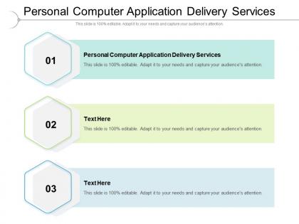 Personal computer application delivery services ppt visual aids slides cpb