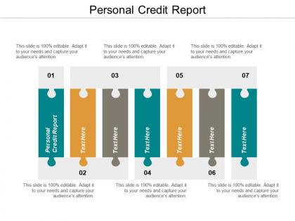 Personal credit report ppt powerpoint presentation pictures example cpb