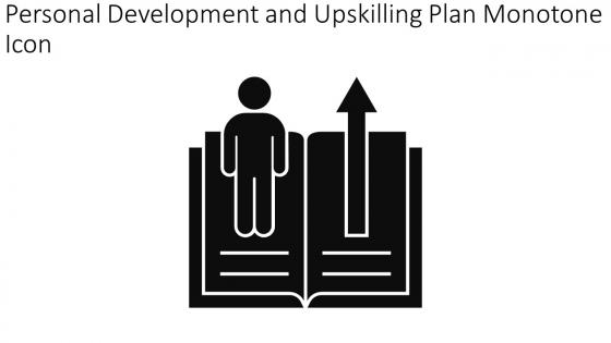 Personal Development And Upskilling Plan Monotone Icon In Powerpoint Pptx Png And Editable Eps Format