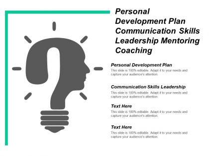 Personal development plan communication skills leadership mentoring coaching cpb