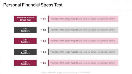 Personal Financial Stress Test In Powerpoint And Google Slides Cpb