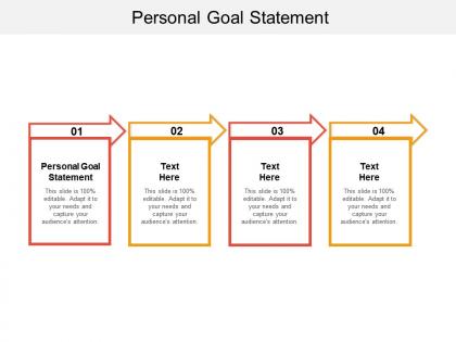 Personal goal statement ppt powerpoint presentation infographic template grid cpb