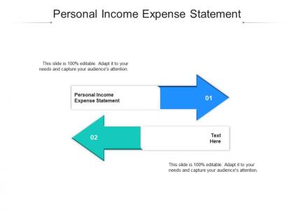 Personal income expense statement ppt powerpoint presentation model clipart images cpb