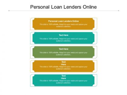 Personal loan lenders online ppt powerpoint presentation pictures graphics cpb