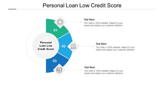 Personal loan low credit score ppt powerpoint presentation infographics graphics pictures cpb