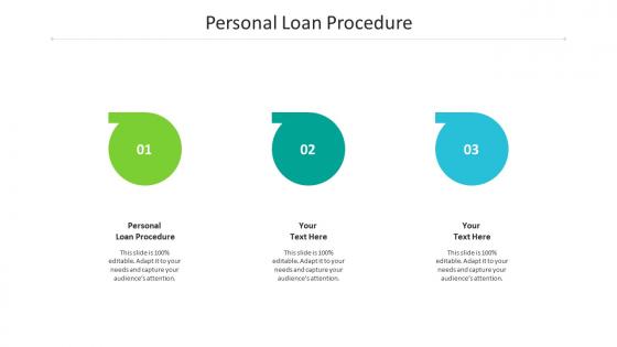 Personal loan procedure ppt powerpoint presentation ideas professional cpb