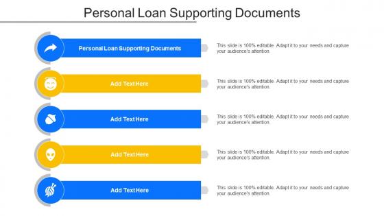 Personal Loan Supporting Documents Ppt PowerPoint Presentation File Ideas Cpb
