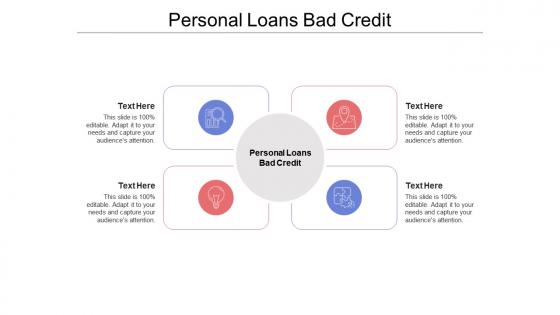 Personal loans bad credit ppt powerpoint presentation icon information cpb