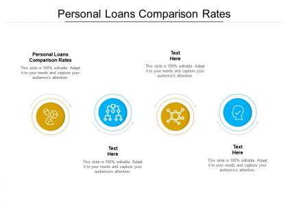 Personal loans comparison rates ppt powerpoint presentation visual aids cpb