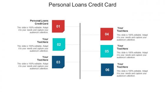 Personal loans credit card ppt powerpoint presentation portfolio templates cpb