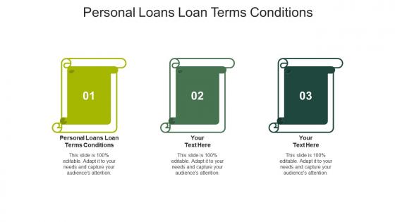 Personal loans loan terms conditions ppt powerpoint presentation professional design inspiration cpb