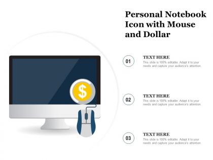 Personal notebook icon with mouse and dollar