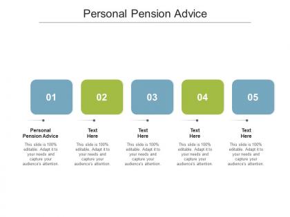 Personal pension advice ppt powerpoint presentation gallery shapes cpb