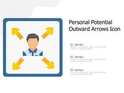 Personal potential outward arrows icon