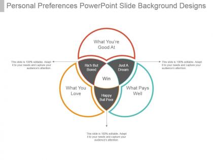 Personal preferences powerpoint slide background designs