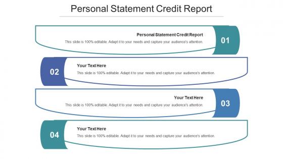 Personal Statement Credit Report Ppt Powerpoint Presentation Portfolio Visuals Cpb