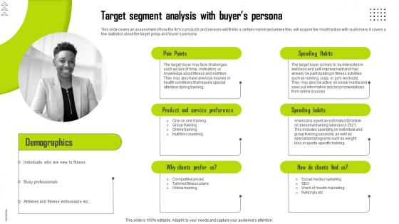 Personal Trainer Business Plan Target Segment Analysis With Buyers Persona BP SS