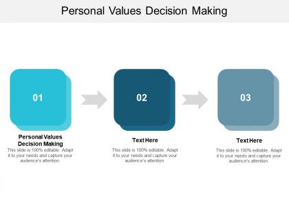 Personal values decision making ppt powerpoint presentation slides objects cpb