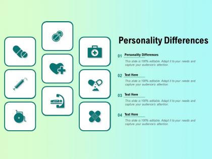 Personality differences ppt powerpoint presentation slides diagrams