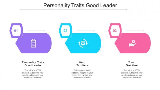 Personality Traits Good Leader Ppt Powerpoint Presentation Gallery Design Ideas Cpb