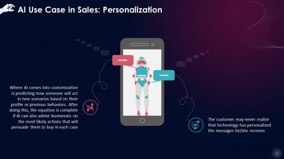 Personalization As A Use Case Of AI In Sales Training Ppt