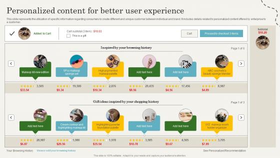 Personalized Content For Better User Experience CRM Marketing Guide To Enhance MKT SS