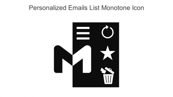 Personalized Emails List Monotone Icon In Powerpoint Pptx Png And Editable Eps Format