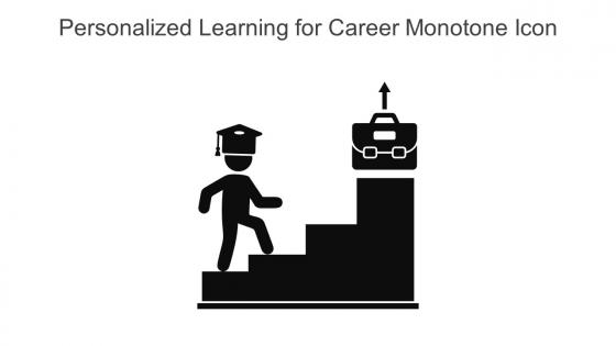 Personalized Learning For Career Monotone Icon In Powerpoint Pptx Png And Editable Eps Format