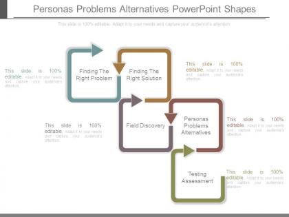 Personas problems alternatives powerpoint shapes