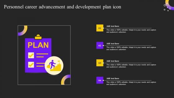 Personnel Career Advancement And Development Plan Icon
