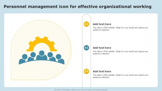 Personnel Management Icon For Effective Organizational Working