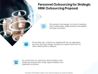 Personnel outsourcing for strategic hrm outsourcing proposal ppt show