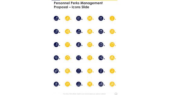 Personnel Perks Management Proposal Icons Slide One Pager Sample Example Document