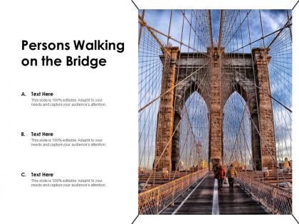 Persons walking on the bridge