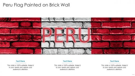 Peru flag painted on brick wall