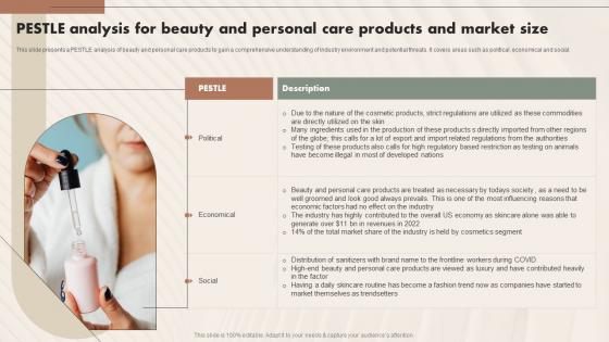 Pestle Analysis For Beauty And Personal Care Products And Market Size Beauty And Personal Care IR SS