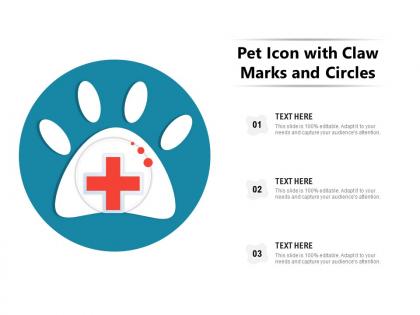 Pet icon with claw marks and circles