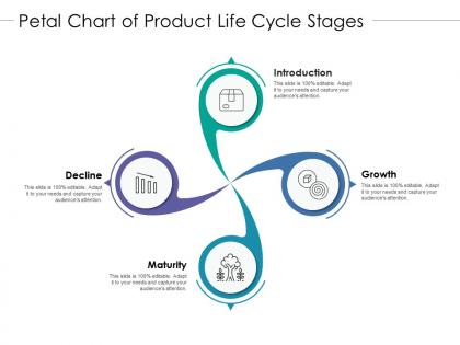 Petal chart of product life cycle stages