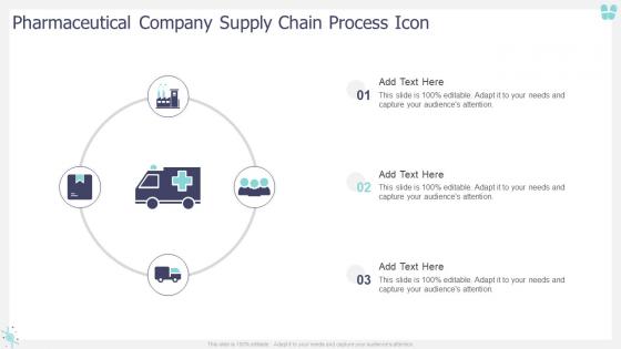 Pharmaceutical Company Supply Chain Process Icon