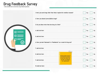 Pharmaceutical marketing drug feedback survey ppt powerpoint presentation pictures template