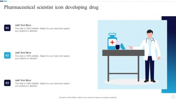 Pharmaceutical Scientist Icon Developing Drug