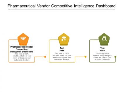 Pharmaceutical vendor competitive intelligence dashboard ppt powerpoint presentation gallery icon cpb