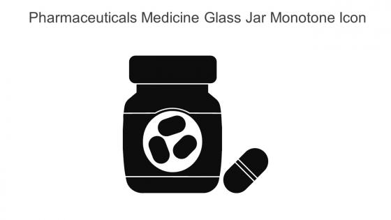 Pharmaceuticals Medicine Glass Jar Monotone Icon In Powerpoint Pptx Png And Editable Eps Format
