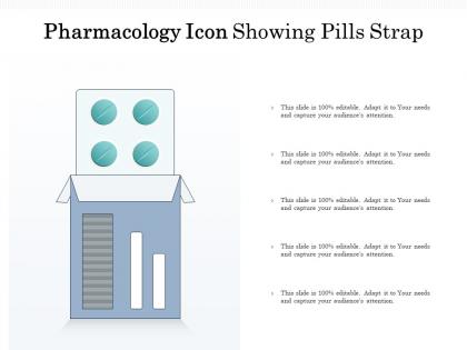 Pharmacology icon showing pills strap