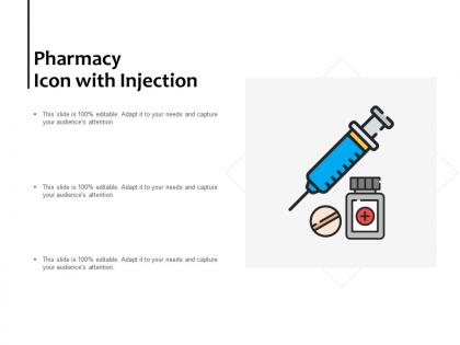 Pharmacy icon with injection