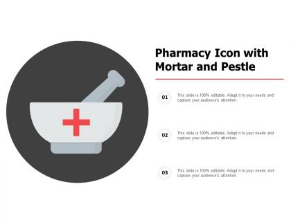Pharmacy icon with mortar and pestle