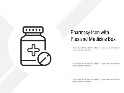 Pharmacy icon with plus and medicine box