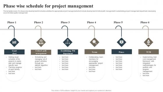 Phase Wise Schedule For Project Management